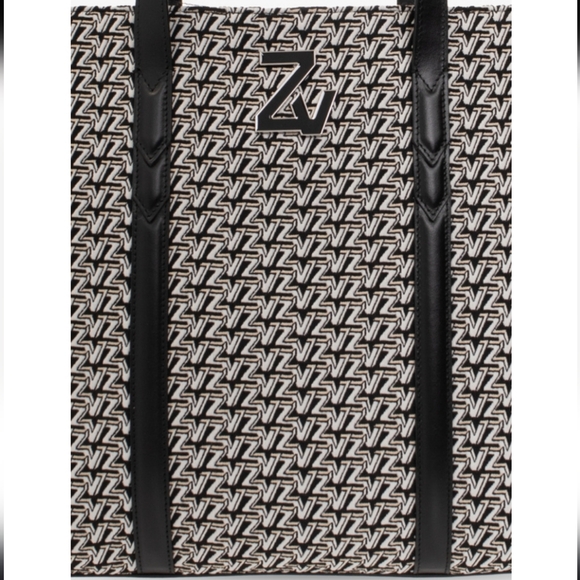 Zadig & Voltaire Monogram Initiale Le Tote2 Printed Tote Bag - Picture 4 of 11